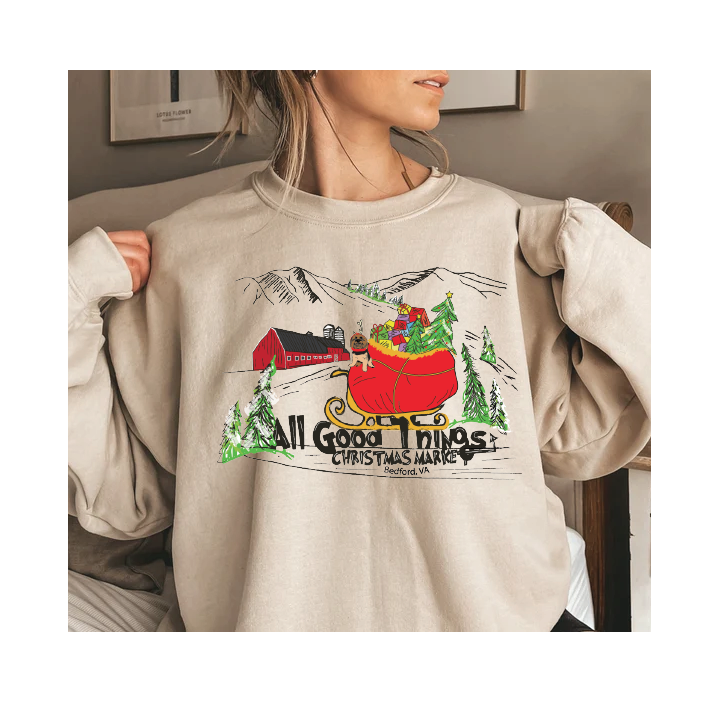 Christmas Market Crew Sweatshirt - Adult - All Good Things