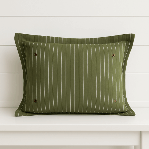 Green with White Stripes