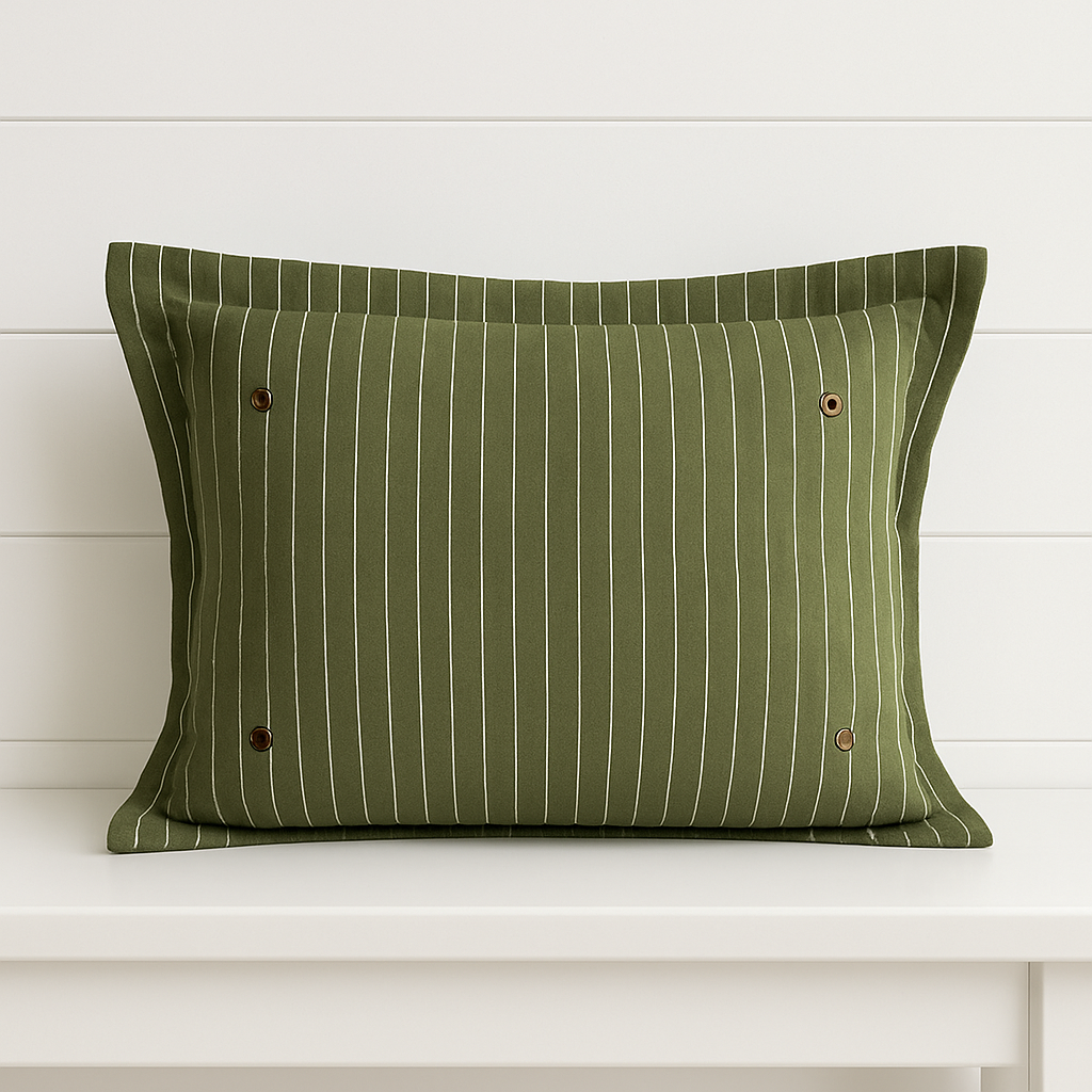 Green with White Stripes